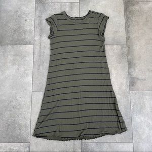 Billabong ribbed green striped t shirt dress M